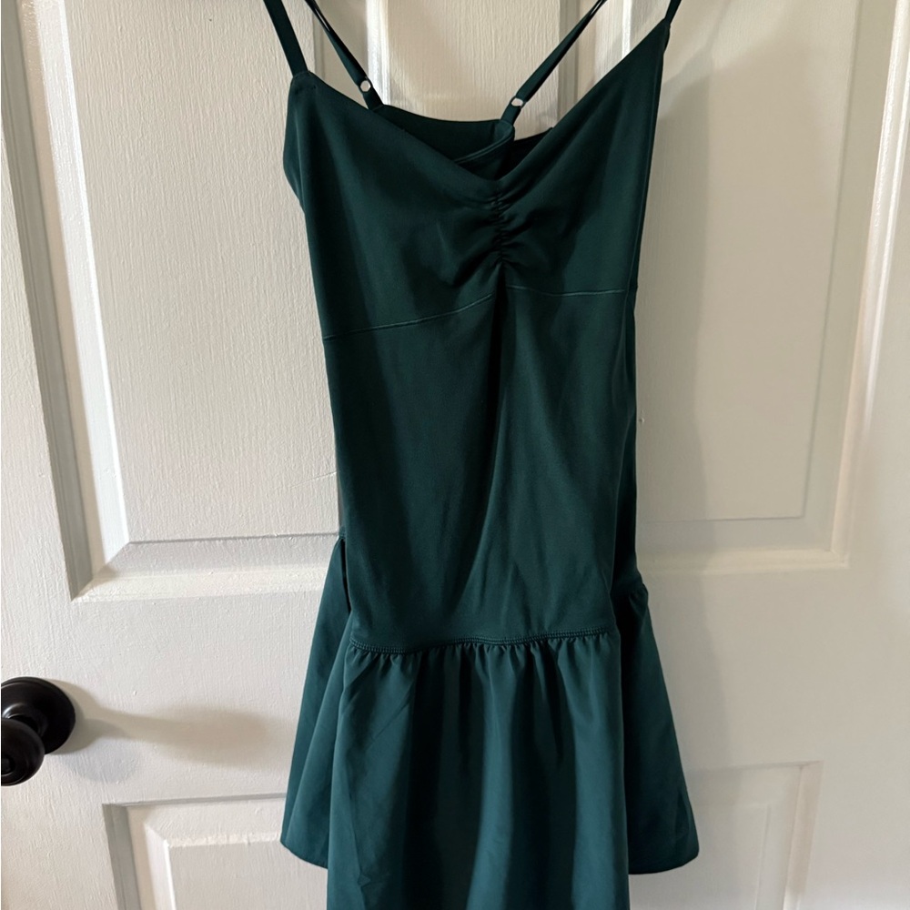 OFFLINE Dark Green Strappy Top